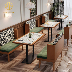 <span class=keywords><strong>Vintage</strong></span> Design personalizzato quadrato in legno caffè e ristorante Set di mobili divano stand tavolo e sedia per Coffee Shop - Product Image 3