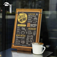 Menú Personalizado Natural de 4.5x12.5 Pulgadas, Opciones en Negro y Marrón para Cafeterías y Restaurantes de Comida Rápida