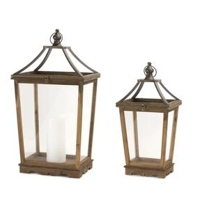 Farol de Madera Moderno con Acabado Desgastado, Forma Personalizada, Tamaño Personalizado, Decoración Navideña Hecha a Mano, Portavelas, Iluminación para Cena - Product Image 4