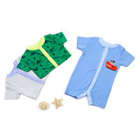 Combinaison pour bébé en coton doux avec boutons de fermeture, pour nourrissons et tout-petits, vêtements pour bébé de haute qualité, combinaison d'été pour bébé