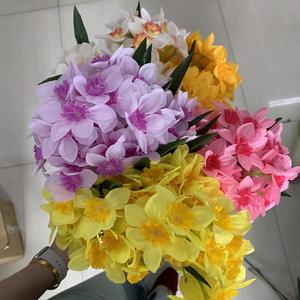 Toptan el yapımı ipek nerffobuket beyaz sarı nersus 50cm yükseklik yeni yıl 5 şube nerffodemet - Product Image 4