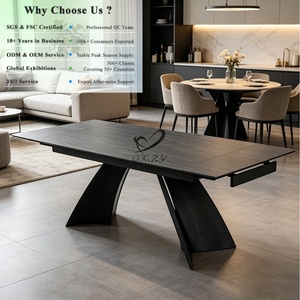 Table de <span class=keywords><strong>salle</strong></span> à <span class=keywords><strong>manger</strong></span> rectangulaire moderne en MDF, style classique, personnalisable, pour restaurant OKAY - Product Image 1