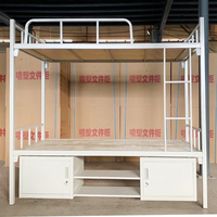 Lit superposé double en acier commercial, taille Queen, design moderne pour adultes, étudiants, usage domestique, salon et hôtel
