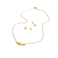 X376 à la mode dames titane acier inoxydable bijoux étoiles filantes pendentif collier Bracelet ensemble cadeau de mariage disponible