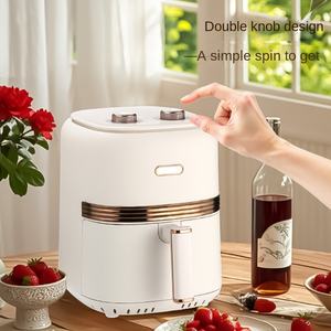 Friteuse électrique à économie d'énergie 1200W et friteuse à air 5.1-6.0L en acier inoxydable antiadhésif Protection contre la surchauffe Design moderne compact - Product Image 3