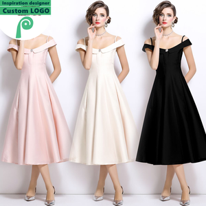 En stock, Robes de soirée élégantes à taille haute, amincissantes, à col halter, pour femmes, robe de fête pour femmes - Product Image 2