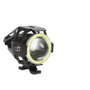 Yizhongshan — projecteur de phare de voiture en aluminium avec lentille d'ange led, éclairage de moto, 12v