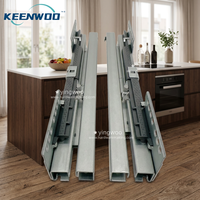 Glissière de tiroir dissimulée en tôle galvanisée OEM ODM moderne, à extension complète, fonctionnement silencieux, capacité de charge 31-50 kg, pour cuisine et salle à manger