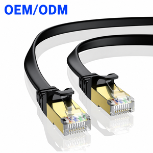 Câble réseau Ethernet plat blindé Cat7 SFTP haute vitesse OEM ODM 10 Gbit/s 600 MHz RJ45 pour routeur PC Gaming - Product Image 1