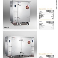 Cuisinière à riz électrique à vapeur de type chariot à 24 plateaux avec écran tactile et fonction de contrôle de la température programmable