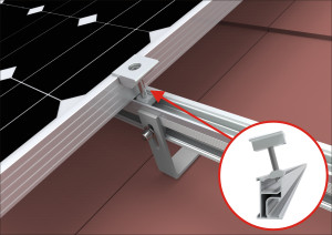 Système de montage de panneau solaire Pv de puissance de charge 10kw en acier anodisé Type de sol pour l'installation au sol de carport de toit de tuiles - Product Image 6