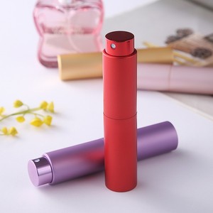 New Trend 10ml Custom Logo Round Rotary Refillable Twist up Travel Atomizers Glass Perfume Spray <b>Bottle</b> - Product Image 2