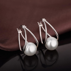 Orecchini semplici da donna, orecchini classici di forma rotonda da indossare tutti i giorni, accessori per le orecchie alla moda e versatili - Product Image 4