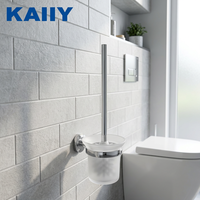 Porte-brosse de toilette moderne en alliage de zinc et acier inoxydable brossé KAIIY – Accessoires de salle de bain