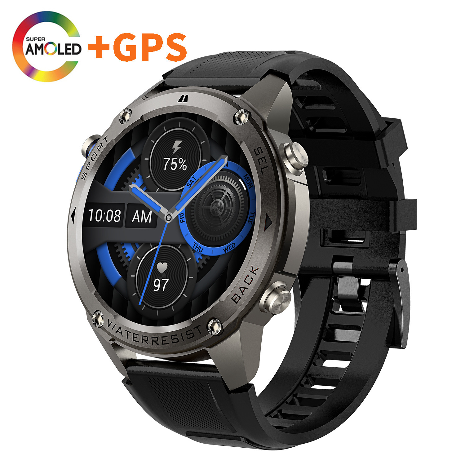 Negro super AMOLED+GPS