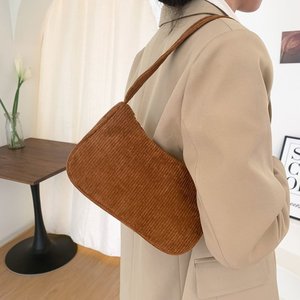 Nouveau style 2026 – Sac à main pliable rétro en PU, petit format carré, avec fermeture éclair, à porter à l'épaule ou sous le bras - Product Image 6