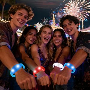 Novelties 2026 New Design Led Bracelets with 7colors Light Flashing Follow Music Concert Led Wristbands - Product Image 6