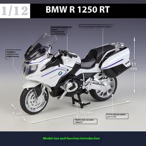 Modèle de <span class=keywords><strong>moto</strong></span> miniature en alliage B-M-W R1250RT 1/12, modèle automobile de haute collection, modèle de <span class=keywords><strong>moto</strong></span> en alliage - Product Image 2