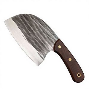 Cuchillo de Cocina Tradicional para Exteriores, Forjado a Mano, de Acero Revestido, con Cabeza Redonda, para Carnicero/Picador, de Metal - Product Image 1