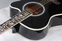 Guitare électrique acoustique originale de 40 pouces, épicéa, tilleul, contreplaqué, corps coloré, modèle en coupe, touche avec incrustation de coque