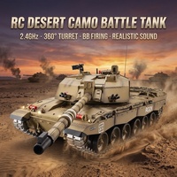 Heng Long 3908-1 Challenger 2 Británico 1/16 2.4G Infrarrojos IR Tanque RC de Combate con BBs, Humo, Luces y Sonido, de Metal y Acero, Juguete