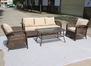 Conjunto de Muebles de <span class=keywords><strong>Jardín</strong></span> Modernos para Exteriores, Terraza de Hotel o Villa, Sofá de Ratán - Product Image 2