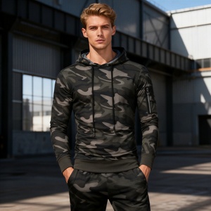 TKAN383D impression personnalisée 3D brodé hommes style Hip Hop Streetwear surdimensionné décontracté 100% coton sport Camouflage sweats à capuche - Product Image 1