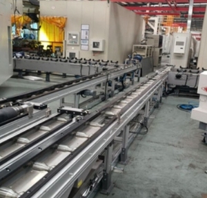 New Automated Stainless Steel Pallet Mover Conveyor Line Chain Driven Inclined Sections Grounding Rollers for Restaurant Retail - Product Image 3