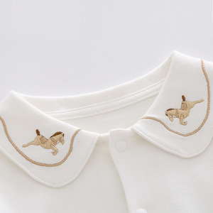 Nordeuropäische 100% Baumwollhemden für Babymädchen mit Kragen, Langen Ärmeln, Nahtlosen Rollkragen und Kleinkinderkleidung 2026 - Product Image 2