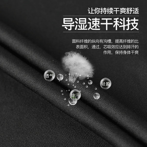 T-shirt de sport à manches courtes Elite pour homme, séchage rapide, idéal pour la course, autres tissus, noir, blanc, rouge, vert, gris, bleu marine, couleur unie - Product Image 4
