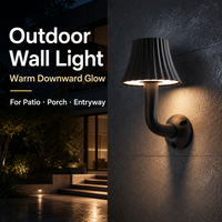 Applique murale extérieure étanche IP67 blanc chaud, lampe décorative de jardin 3000K à éclairage doux pour cour, allée, balcon