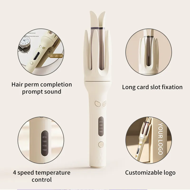 PTC ısıtıcı ile profesyonel ipek taşınabilir Mini otomatik dönen bukle makinesi otomatik saç bigudisi