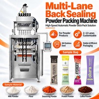 Machine d'emballage automatique multi-voies pour sachets de poudre de compléments alimentaires, scellage arrière, machine d'emballage à vis sans fin pour sachets de vitamines