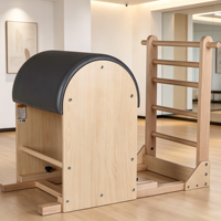 Pilates Ladder Barrel Profesional dari Kayu Maple dengan Rel Geser Tanpa Sambungan untuk Penyelarasan Tulang Belakang dan Latihan Inti di Studio