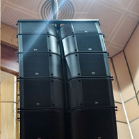 Thinuna L-212-DPA deux voies actif double 12 "système de haut-parleurs Line Array en bois 1300W alimenté pleine gamme PA haut-parleur pour les événements en direct