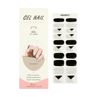 Autocollants d'ongles en gel UV semi-durcis longue durée, très populaires / Wraps d'ongles en gel à presser / Tiktok NG200073/NG200074