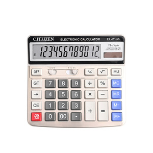 Calculadora Electrónica Citizen EL-2136 de 12 Dígitos, Alimentada por Energía Solar, Calculadora Financiera de Oficina, Doble Fuente de Alimentación - Product Image 5