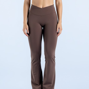 Pantalones de Yoga Deportivos Sin Costuras, Estilo Deportivo, Pierna Ancha y Recta, para Mujer, Novedad 2026 - Product Image 4