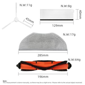 Brosse à rouleau brosse latérale vadrouille tissu filtre Hepa adapté pour <span class=keywords><strong>Xiaomi</strong></span> Mijia G1 <span class=keywords><strong>MJSTG1</strong></span>/Viomi V3 Max accessoires de remplacement - Product Image 6