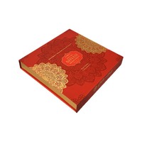 Boîte cadeau magnétique écologique de luxe personnalisée pour gâteau de lune, impression offset et laminage mat avec logo personnalisé