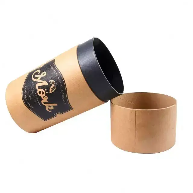 Nizza Qualität benutzer definierte Kraft Kanister Trocken futter matt runde Papier boxen Verpackung für Lose blatt Tee