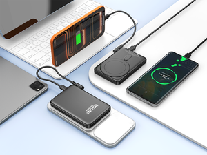 Batterie externe LC03 15W <span class=keywords><strong>Mag</strong></span> sans fil 20W PD pour 4 appareils avec câble intégré, aimant puissant N52, contrôle intelligent de la température, support personnalisé OEM, charge rapide - Product Image 4