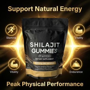 Gomitas de Shilajit Premium con Complejo de Ashwagandha y Cúrcuma, Sin Azúcar, Marca Privada OEM ODM, Veganas, para Rendimiento y Vitalidad - Product Image 4