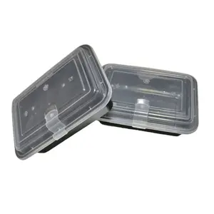 Food Storage Containers with Lids 4pcs Set 3.2L - Black