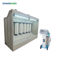 Revêtement en poudre électrostatique automatique peinture par pulvérisation systèmes de ligne de cabine de four machine utilisée pour le revêtement en poudre de profilés