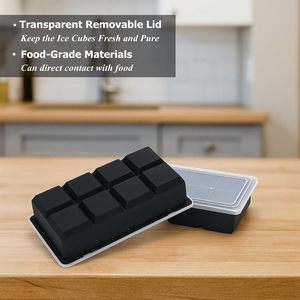Bac à glaçons en gros, grande capacité, 8 cavités, avec couvercle - Product Image 4