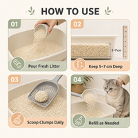 Litière pour chat parfumée en option avec OEM ODM personnalisé, litière pour chat en tofu écologique de qualité export 5kg 2.5kg