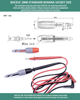 Isolation Piercing Clip Set Banana Plug Connexions Fil Multimètre Voltmètre Sonde BC BC5540206