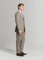 Costume 2 pièces sur mesure pour homme, respirant, anti-plis, taupe, veste et pantalon, simple boutonnage, pour affaires, bureau, mariage, cérémonie, marié