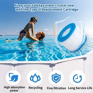 <span class=keywords><strong>Filtre</strong></span> de remplacement pour <span class=keywords><strong>spa</strong></span> Holnunet Type <span class=keywords><strong>VI</strong></span>, lot de 4, compatible avec les modèles Lay-Z-<span class=keywords><strong>Spa</strong></span>/Coleman/SaluSpa, piscine - Product Image 3